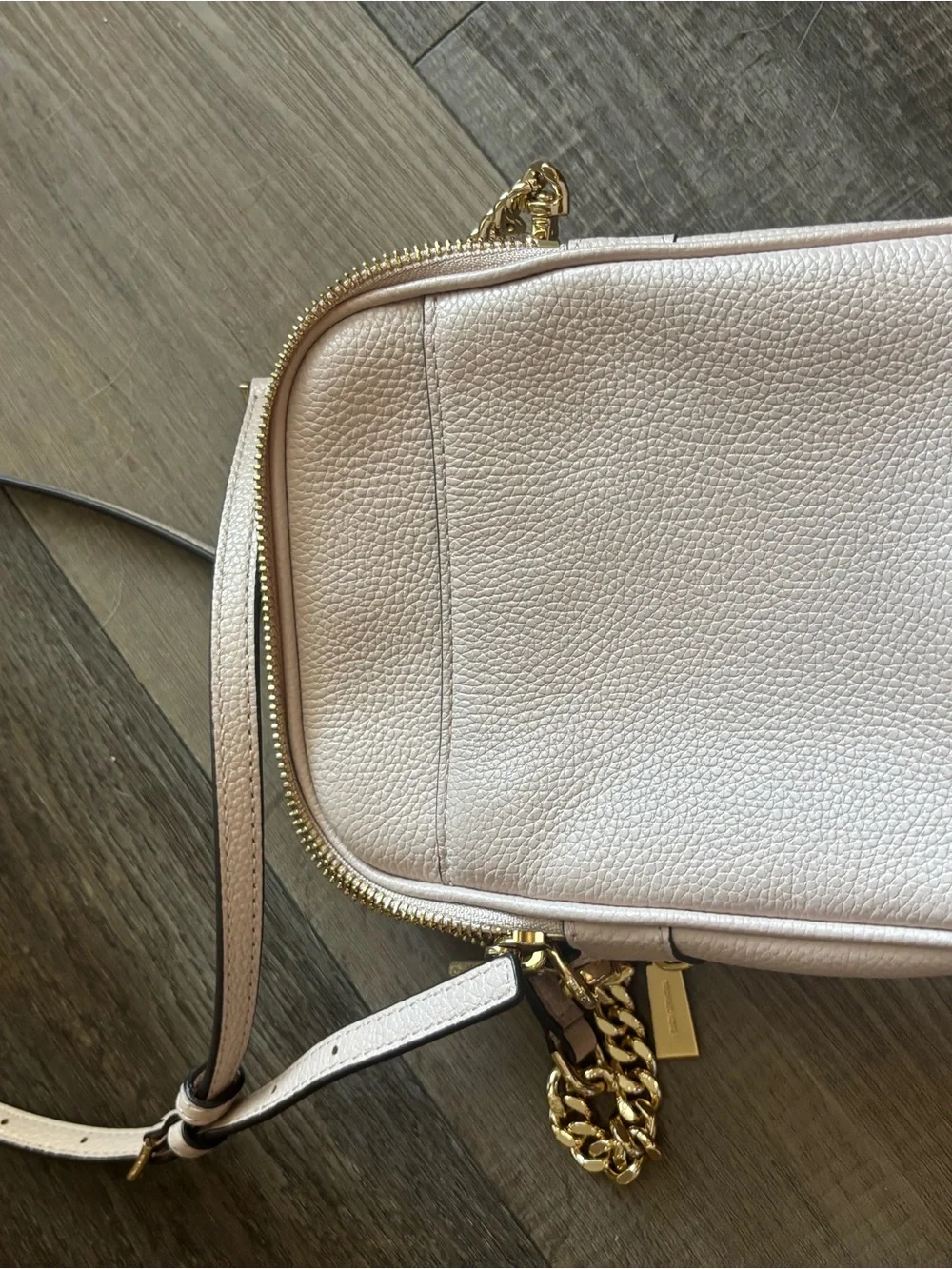 Michael Kors Blush Pink Pebbled Leather Crossbody Bag